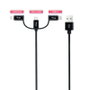 Nanocable Cable USB 3 en 1 Carga/Datos USB-A a USB-C/Micro USB/Lightning, 1 m, Negro